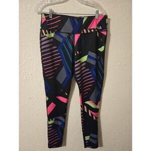 Fila Sport Womens Live In Motion Yoga Athletic neon multicolor Leggings